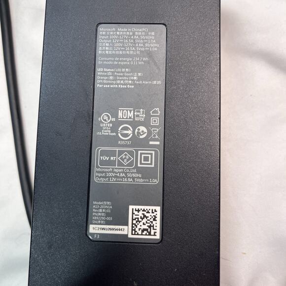 Genuine Microsoft Power Supply AC Adapter for Xbox One Video Console - Picture 4 of 4